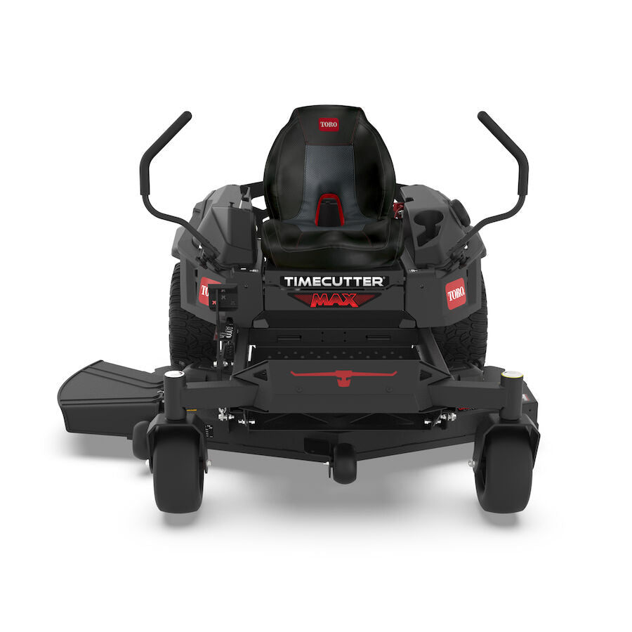 Zero-turn lawn mower with 'Timecutter' branding on a white background