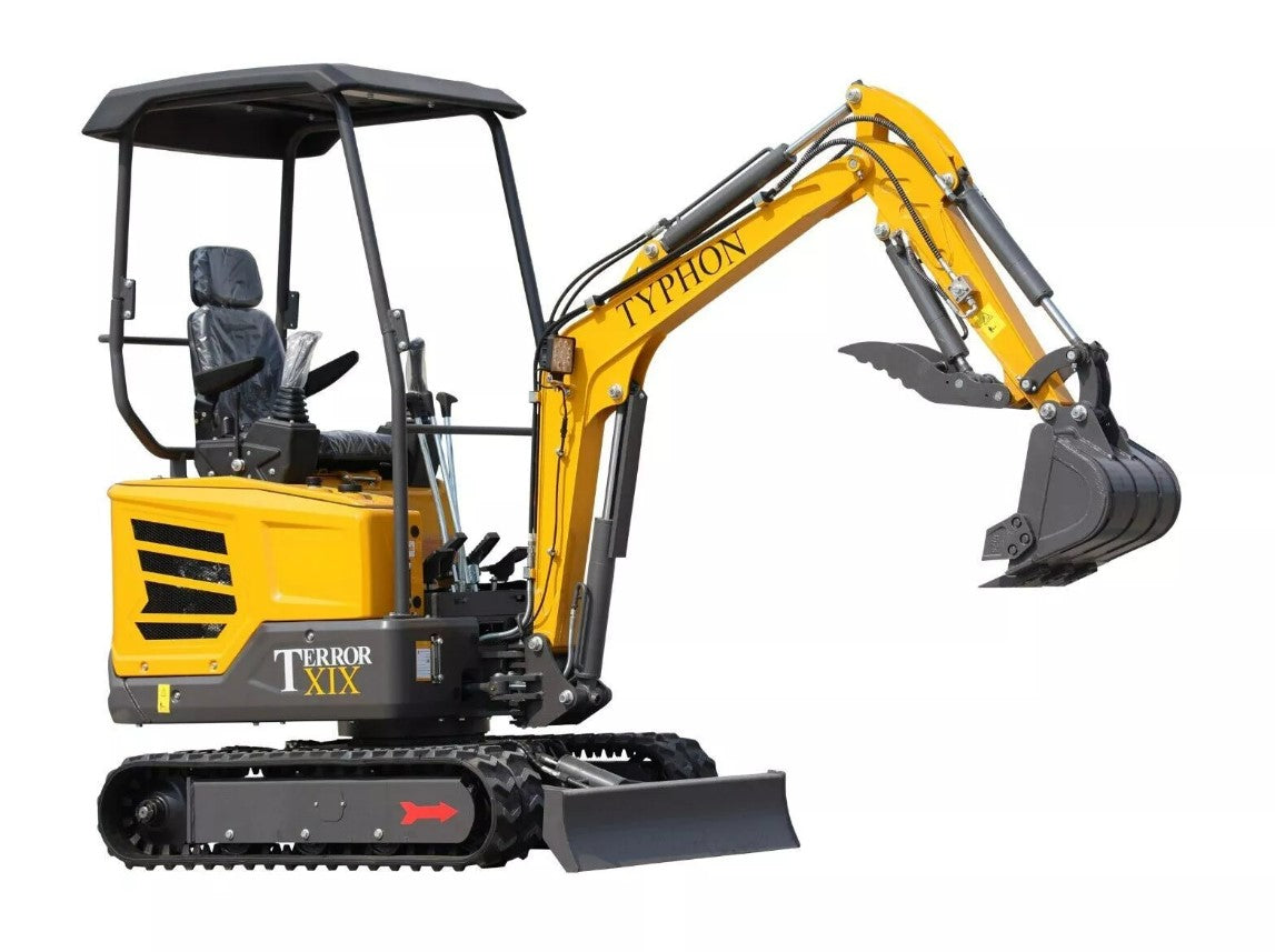 2 TON TYPHON TERROR XIX Mini Excavator, KUBOTA D902 Diesel Engine with Thump Clip