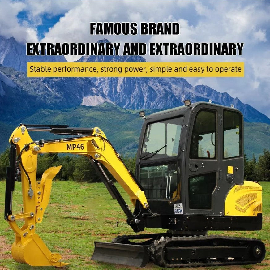 MACHPRO MP46 Mini Excavator – 2 Ton Farm Digger with EPA Engine