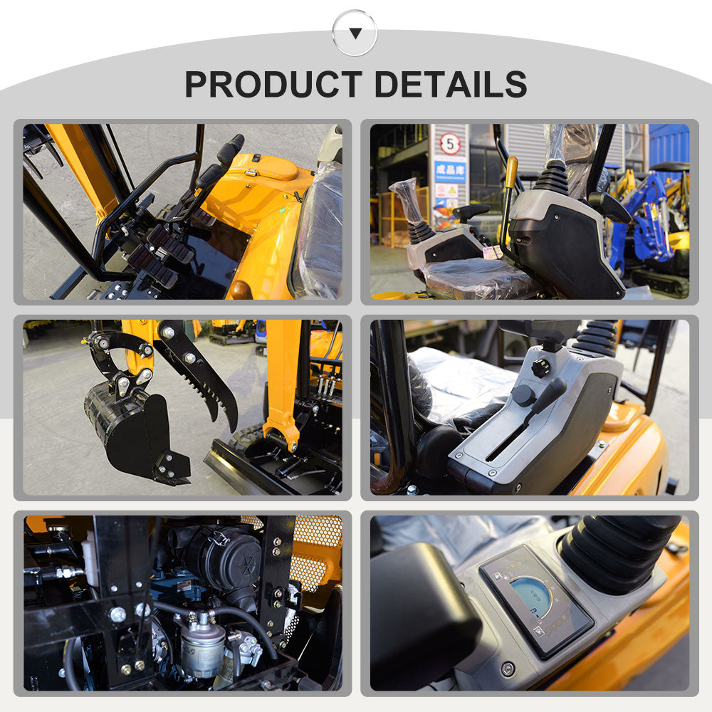 MS20 2-Ton Mini Excavator – Kubota Diesel Engine with Thumb Clip