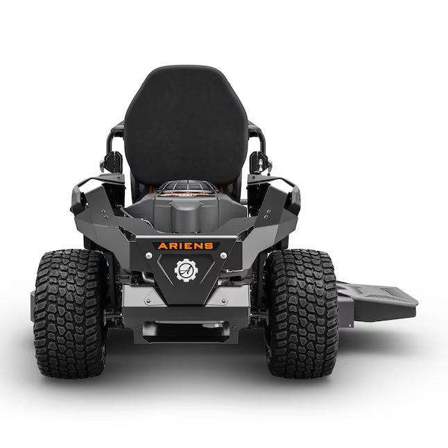 Zero-turn lawn mower with Ariens logo on a white background