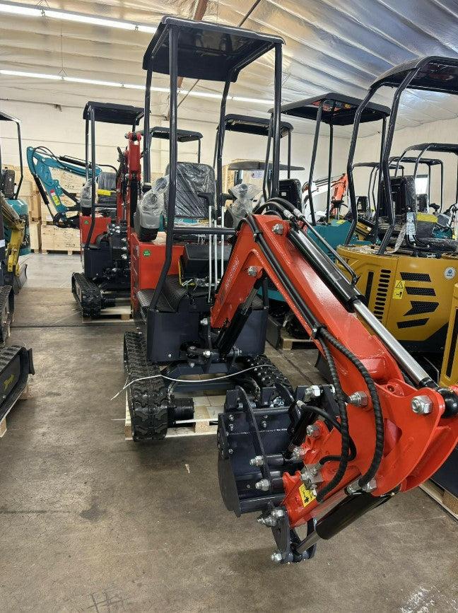 AGT-DM12X-C Mini Excavator w/ Pilot Control Swing Boom and Hydraulic Thumb