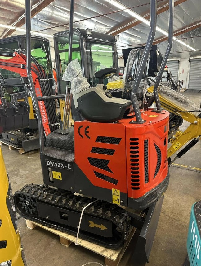 AGT-DM12X-C Mini Excavator w/ Pilot Control Swing Boom and Hydraulic Thumb