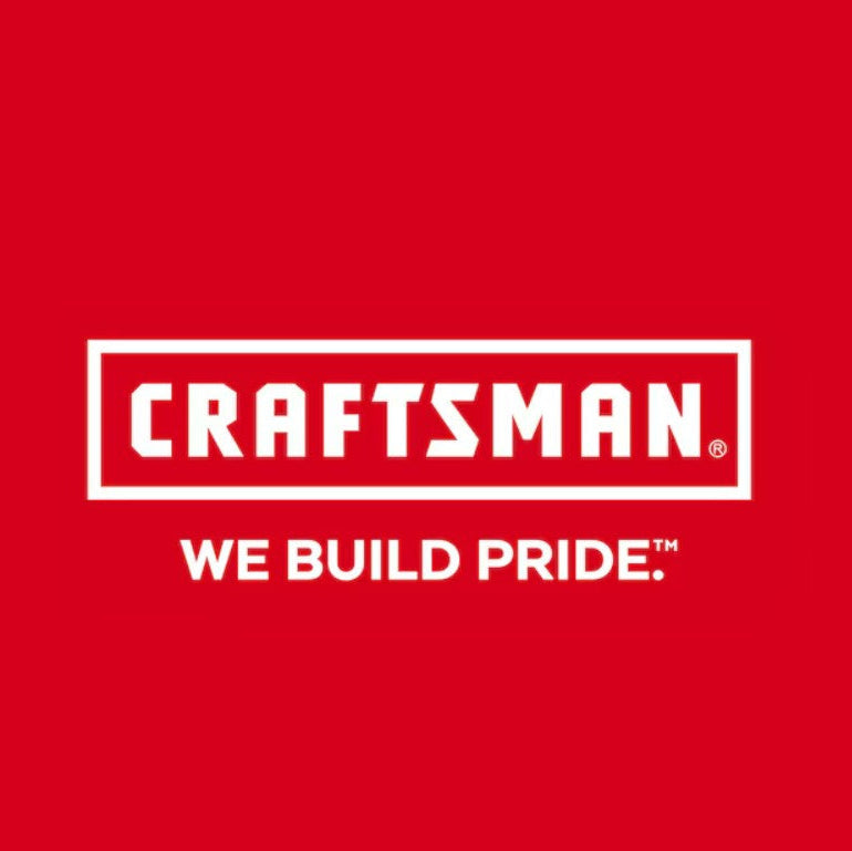 Craftsman logo on a red background with 'We Build Pride' text

