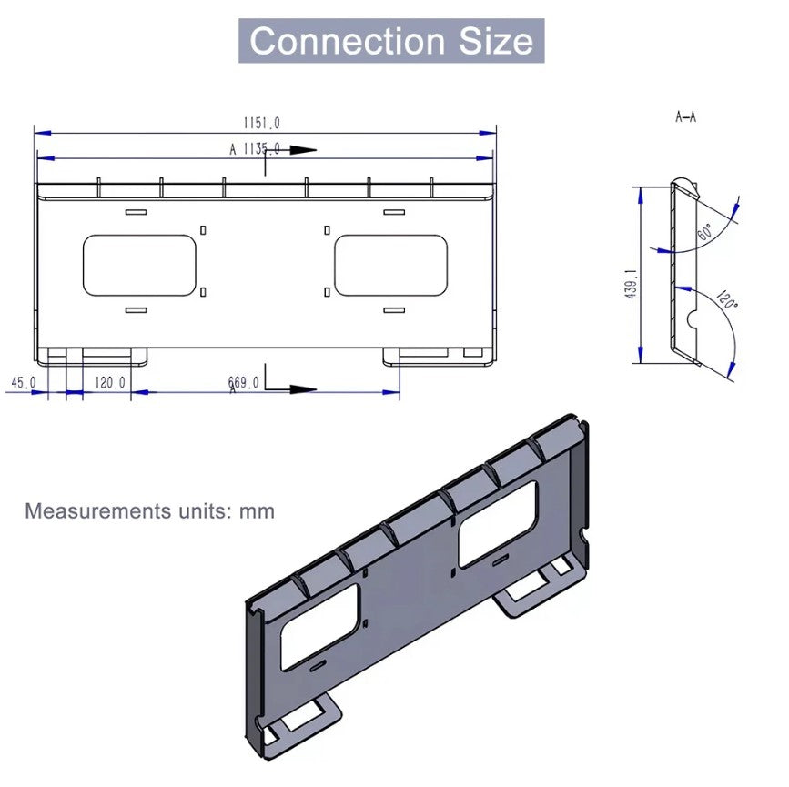 59" Skid Steer Attachments Vibratory Roller Compactor Attachment for Skid Loaders