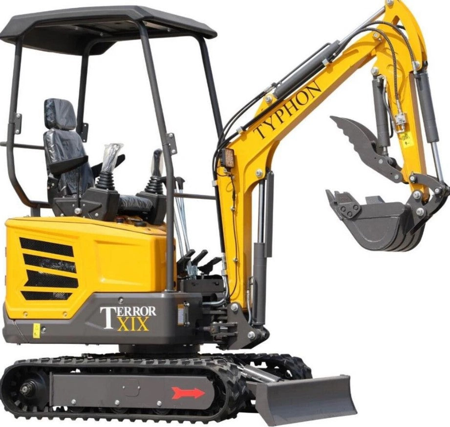 2 TON TYPHON TERROR XIX Mini Excavator, KUBOTA D902 Diesel Engine with Thump Clip