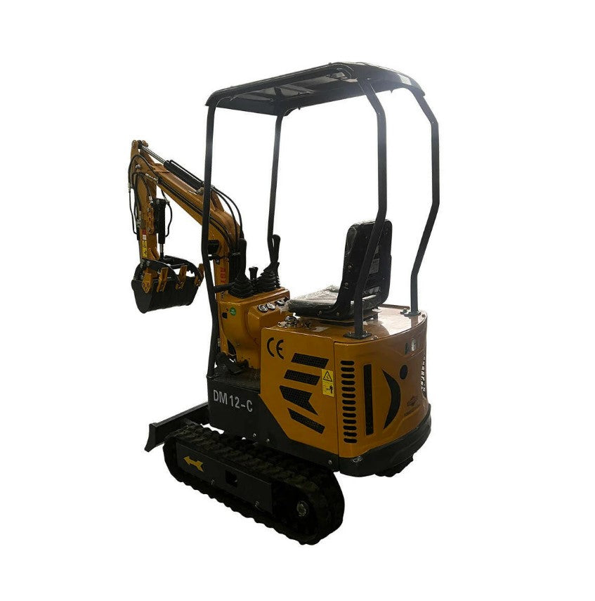 1 Ton 2024 AGT Mini Excavator W/ SIDE SWING BOOM & HYDRAULIC THUMB | AGT DM12-C