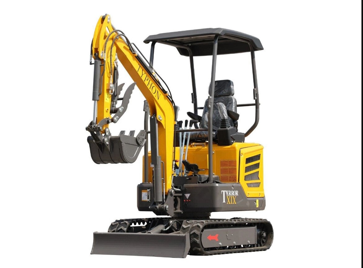 2 TON TYPHON TERROR XIX Mini Excavator, KUBOTA D902 Diesel Engine with Thump Clip