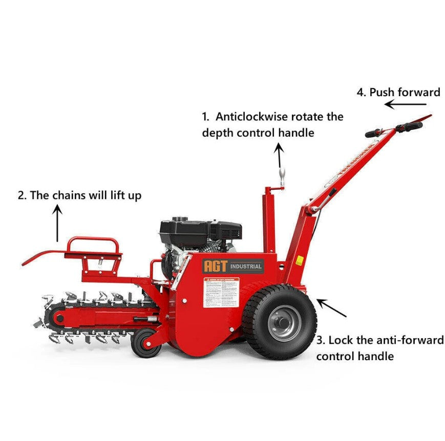 6.5hp Gasoline Walk Behind Trencher | RATO engine